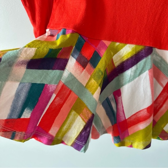 Tea Collection Girls 2T Red Geometric Long Sleeve  Dress - Picture 3 of 7